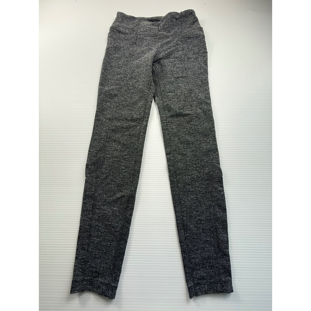 Athleta Herringbone Knit‎ Leggings Grey Black High Waisted Slim Fit Pants Mens M